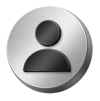 Avatar de usuario en icono decorativo 3D plateado dentro de la página de preguntas frecuentes