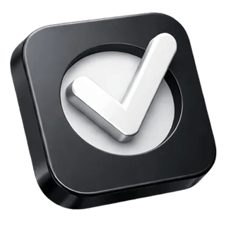 En la página Acerca de AutoMind CL, icono 3D de confirmación con marca de verificación